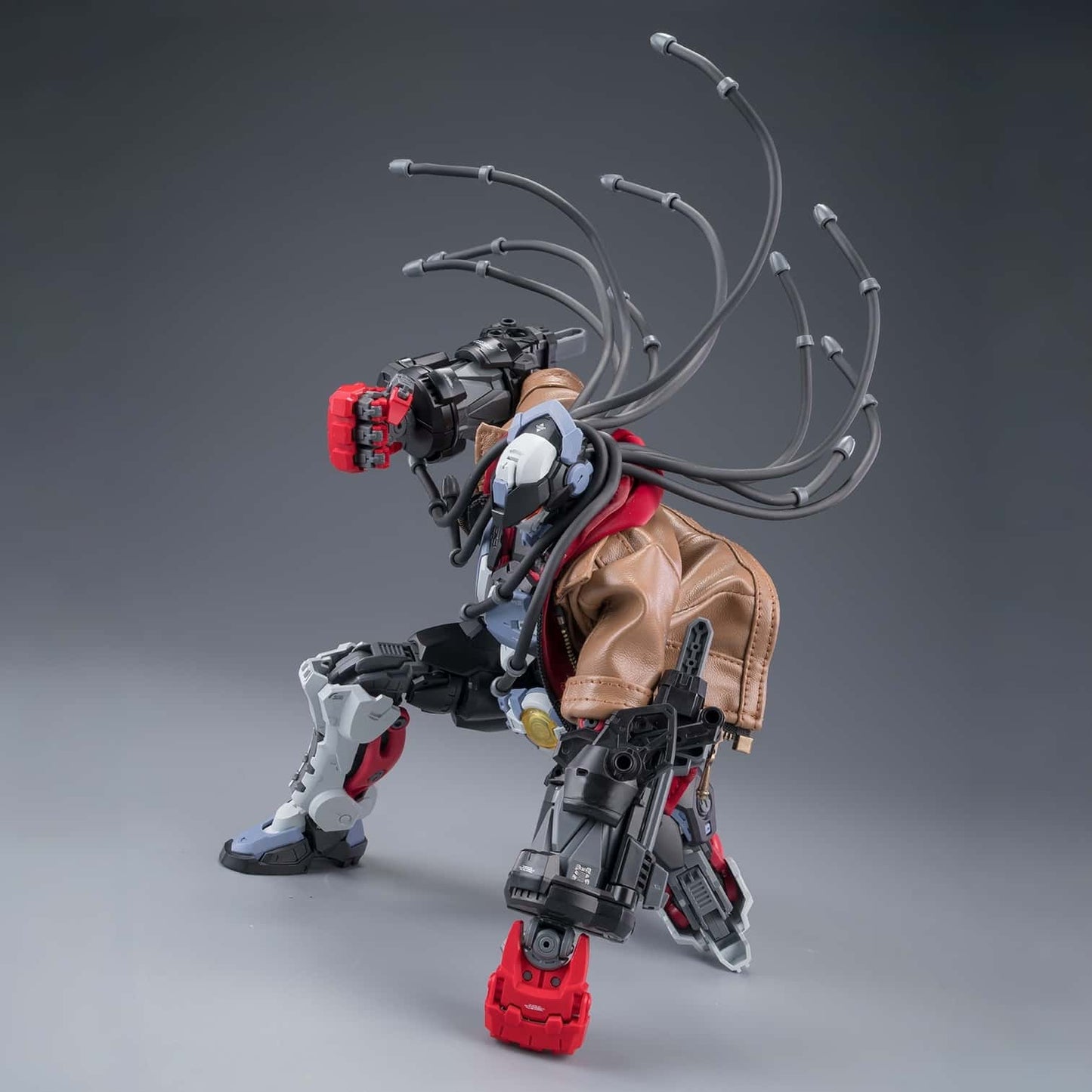 Hemoxian Red Hooded Vest & Brown Leather Jacket Over Zero Series Model Kits Accessories