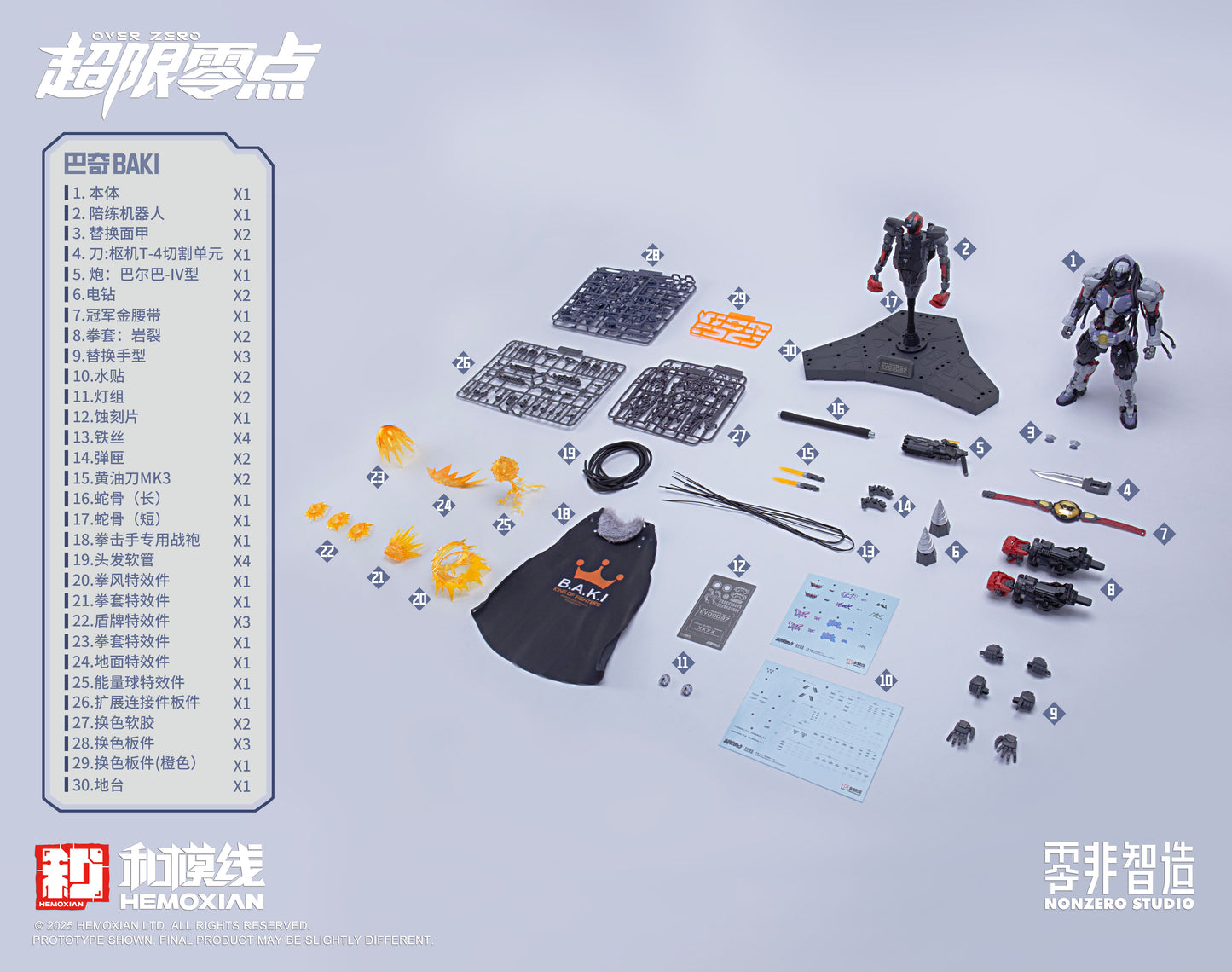 HEMOXIAN Baki/Nukes Over Zero Series 1/10 NONZERO STUDIO Model Kit