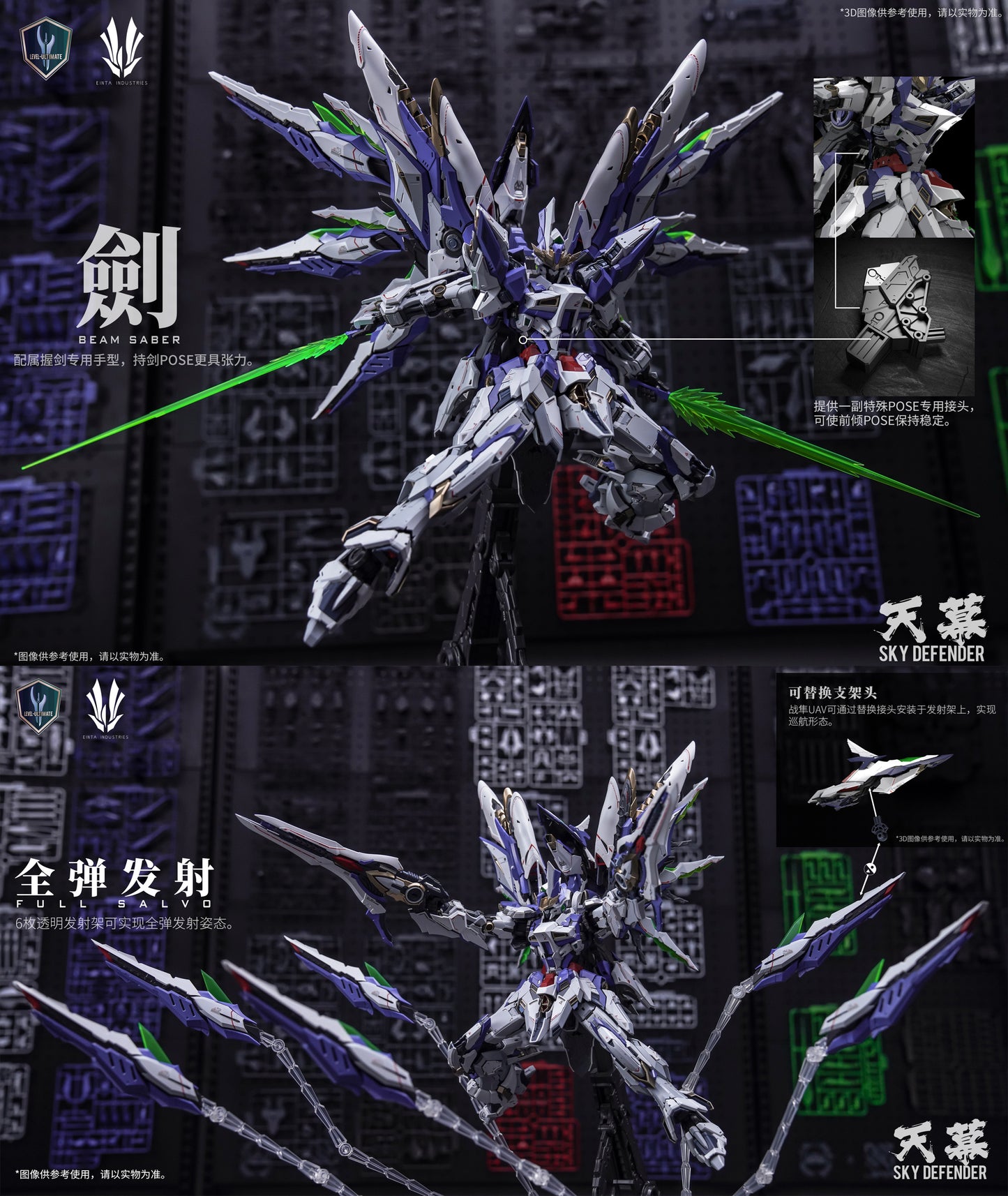 EINTA INDUSTRIES Level-Ultimate Sky Defender 1/72 Model Kits