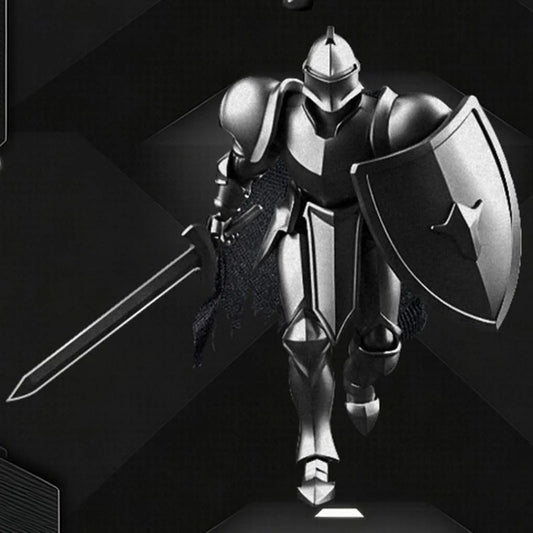 Xingdijia 1/12 scale Knight and Horse model kit (Silver)
