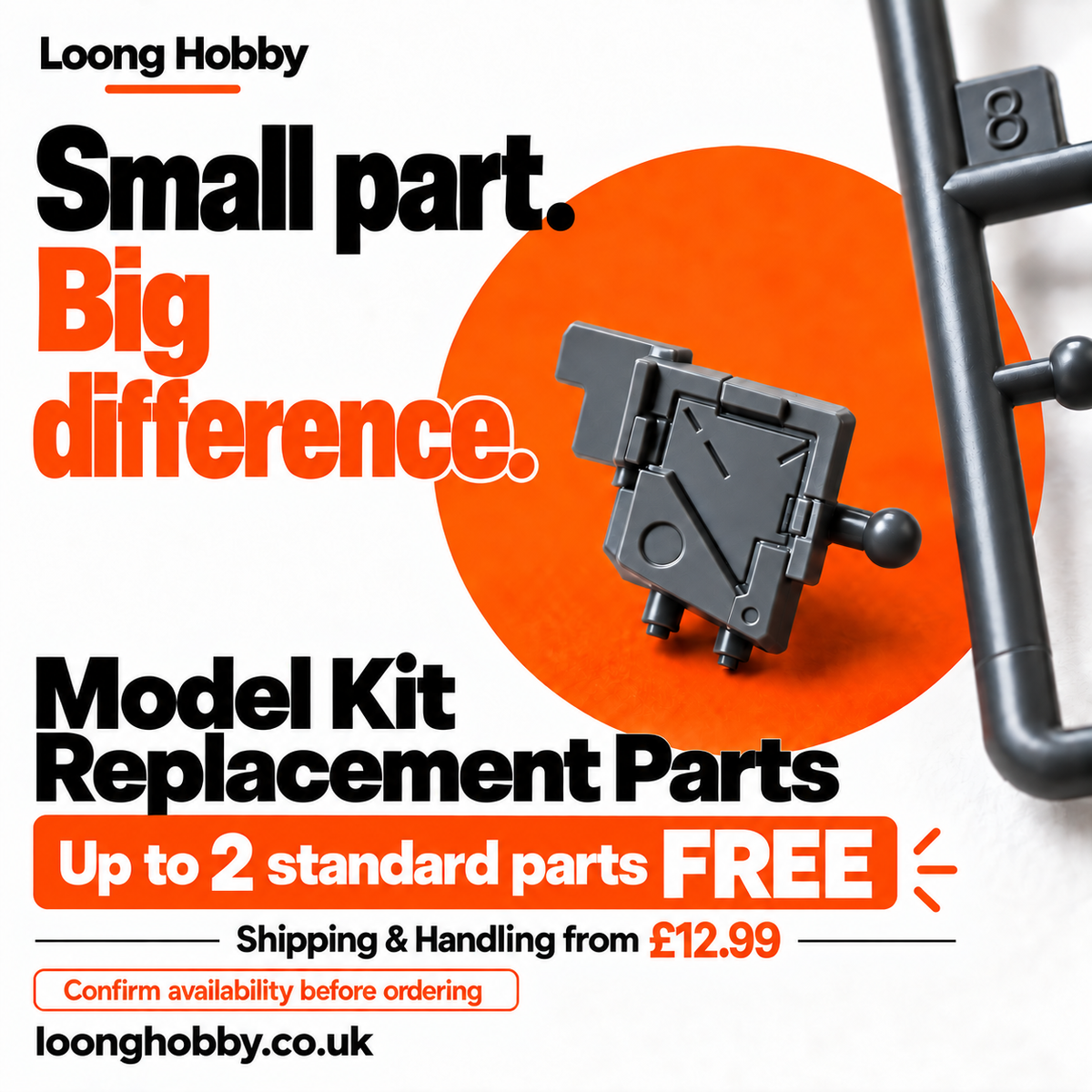 Model Kit Replacement Parts Service – Up to 2 Parts FREE