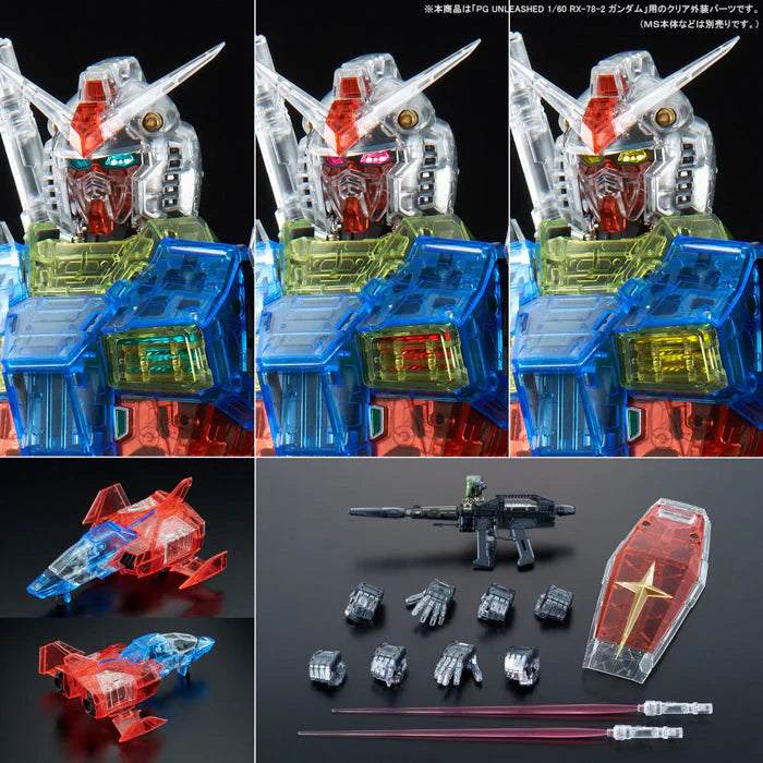 Bandai PG Unleashed RX-78-2 Gundam Clear Color Body 1/60 Model Kits Accessories