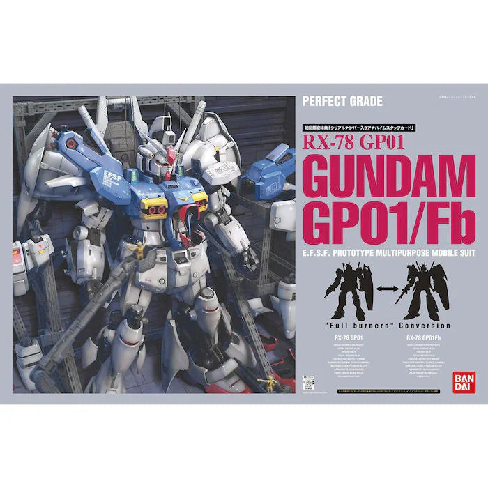 Bandai PG RX-78 GP-01 Zephyranthes 1/60 Model Kits