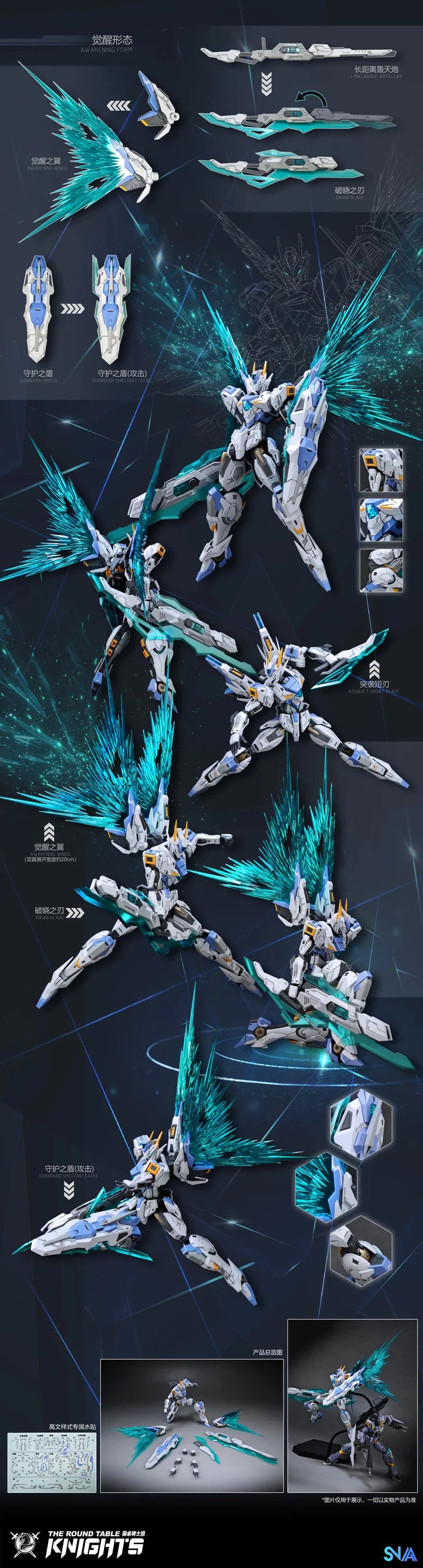 SNAA 1/144 God Guardian Gawain Model Kits